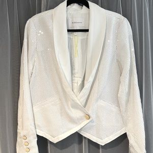 BCBG - White Sequin Blazer Jacket